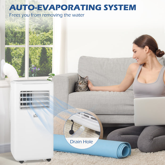 9000 BTU Portable Air Conditioner - WiFi-Enabled Smart Cooling Dehumidifier Fan with LED Display - Ideal for Rooms up to 20m² with Remote Control