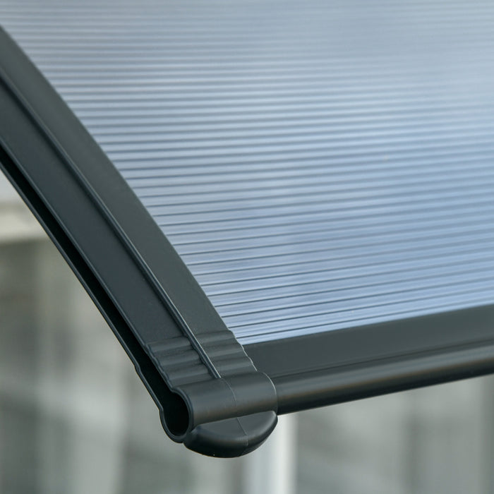 Outdoor Window Rain Shelter Canopy - Durable Awning for Front/Back Door Protection, Black, 200 x 75cm - Ideal for Home & Business Entrances