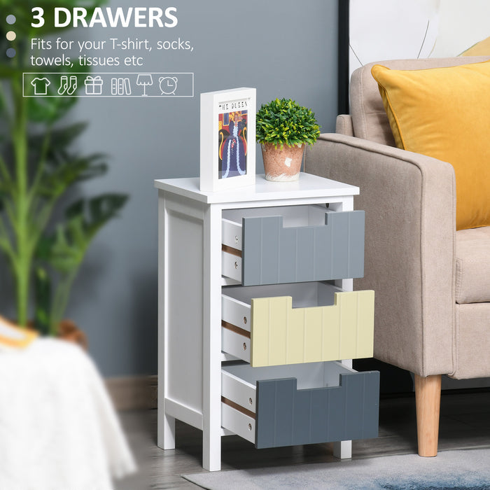 3-Drawer Storage Tower with Elegant Wood Top - Versatile Dresser Chest and Organizer for Closet, Bedroom, Nursery, and Hallway - Space-Saving Solution for Home Organization