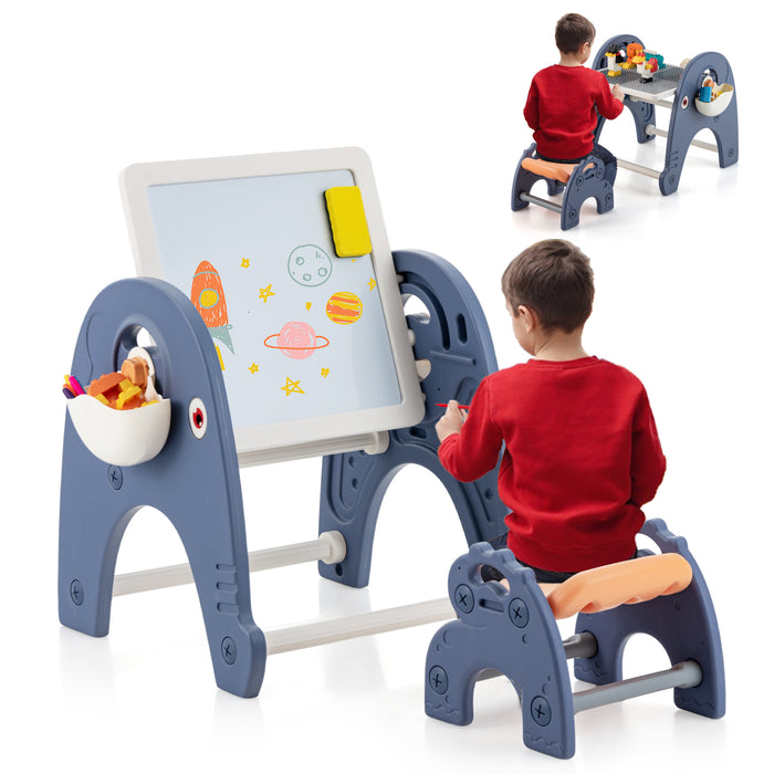 Art Easel for Kids - Include Stool, Ideal for Painting, Learning, Reading - Perfect Set for Young Artists and Busybodies