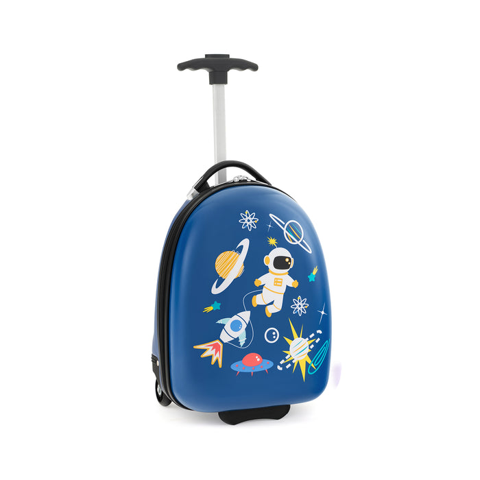 Kids Travel Luggage - 16 inch Wheeled Carry-On Suitcase - Designed for Comfortable and Fun Travelling for Children
