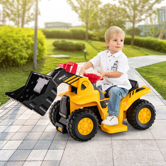 Kid's Adventure Play - Ride-On Excavator Toy with Functional Digging Bucket - Perfect for Imaginative Outdoor Play