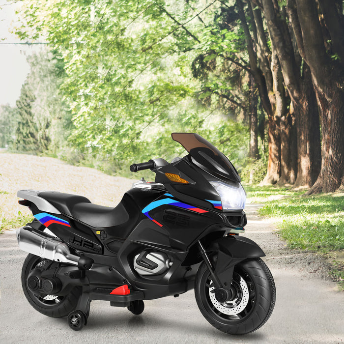 12V Electric Battery Powered Motorcycle - Ride On Toy with Training Wheels - Ideal for Beginners Learning Balance and Coordination