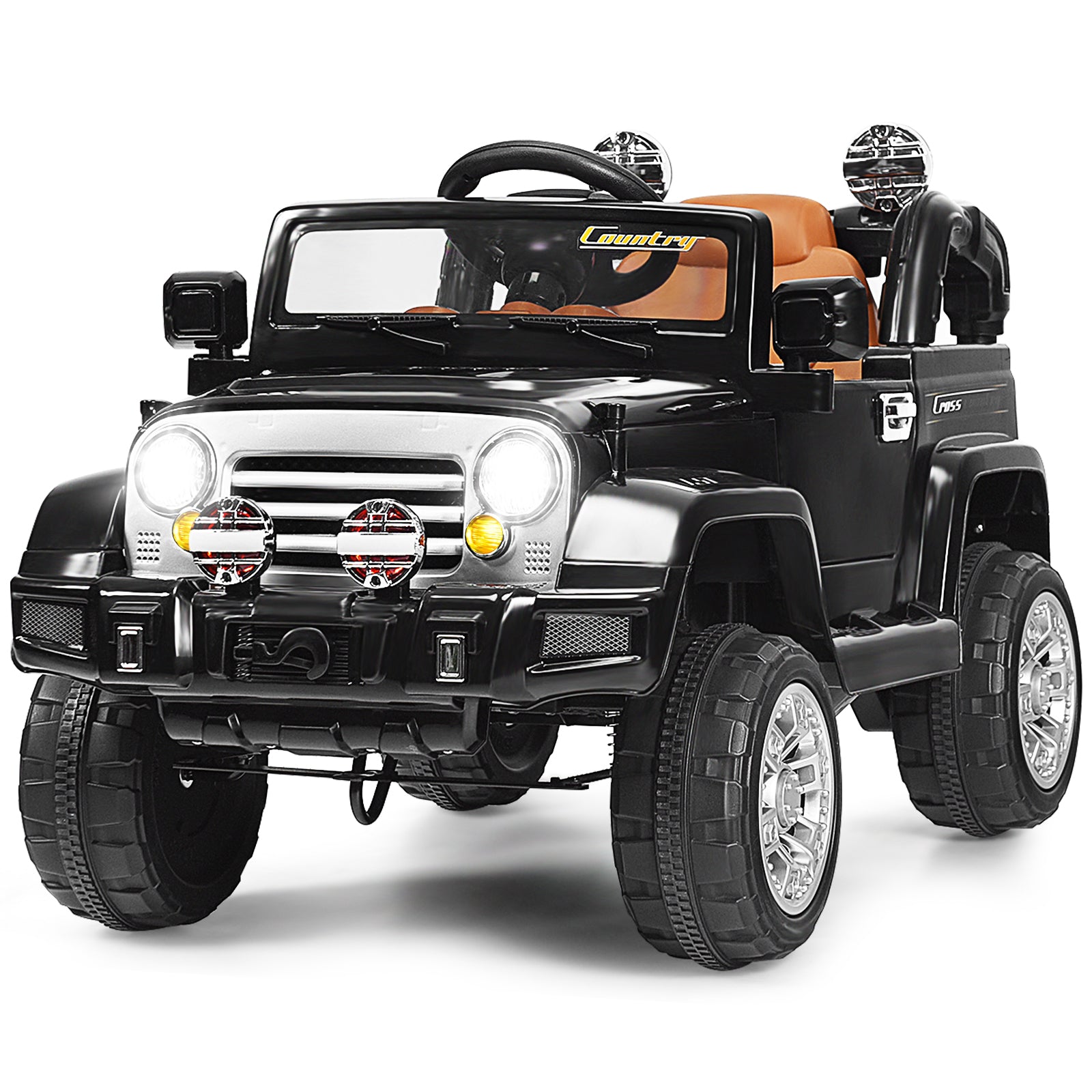 Jeep Style Kids Car, Battery Powered - Black Ride-on Toy Vehicle with Remote Control - Ideal Fun and Adventure for Little Explorers