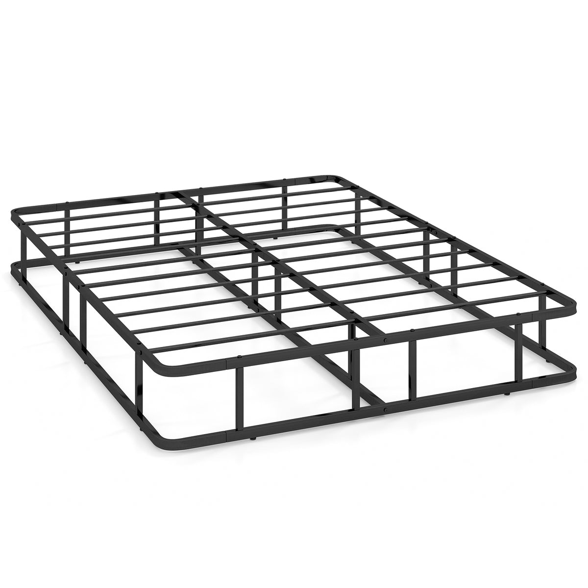 King Size Bed Frame - Sturdy Metal Construction with Metal Slat Support - Ideal for Supporting Large Mattresses