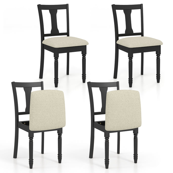 Linen Fabric Kitchen Chair - Dining Chair with Built-In Storage Space - Ideal Furniture Piece for Space-Efficient Dining Rooms