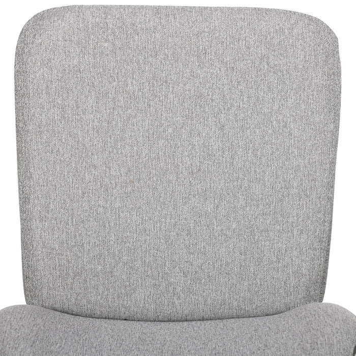 Linen-Touch Upholstered Bar Stools - Set of 2 Kitchen Chairs with Backs, Steel Legs - Stylish Seating for Home Bar and Kitchen Spaces, Light Grey