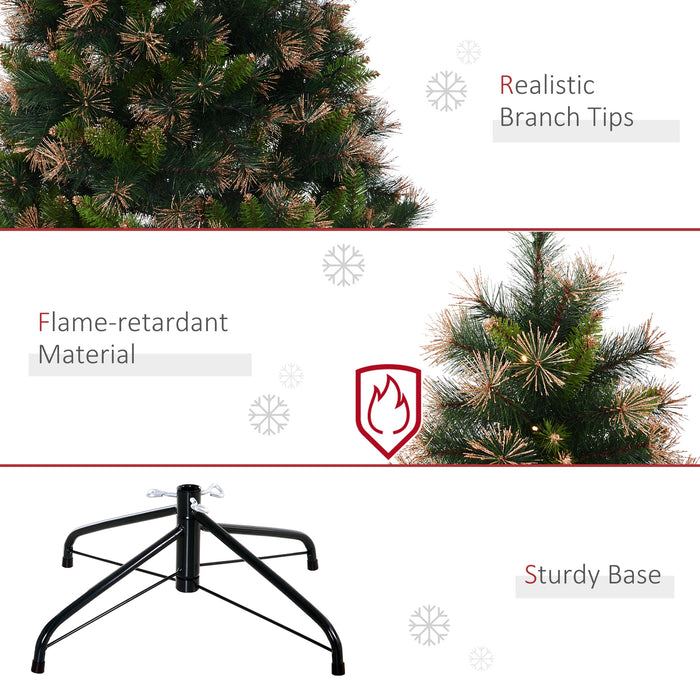 Prelit 1.5m Artificial Christmas Tree with Metal Stand - Lush Green Holiday Decor - Perfect for Festive Home or Office Display