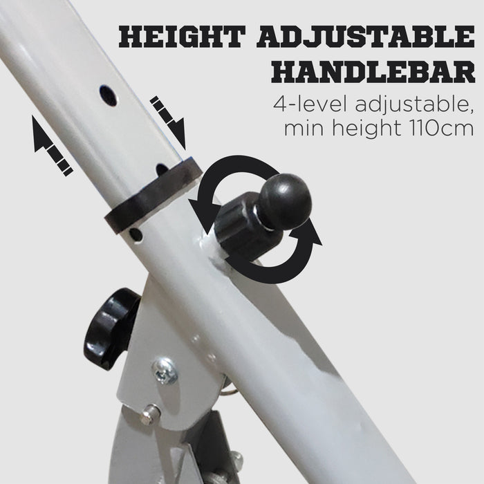 Stepper with Handle and Hand Grips - Compact Fitness Machine for Aerobic Workouts - Ideal for Home Gym and Cardio Training