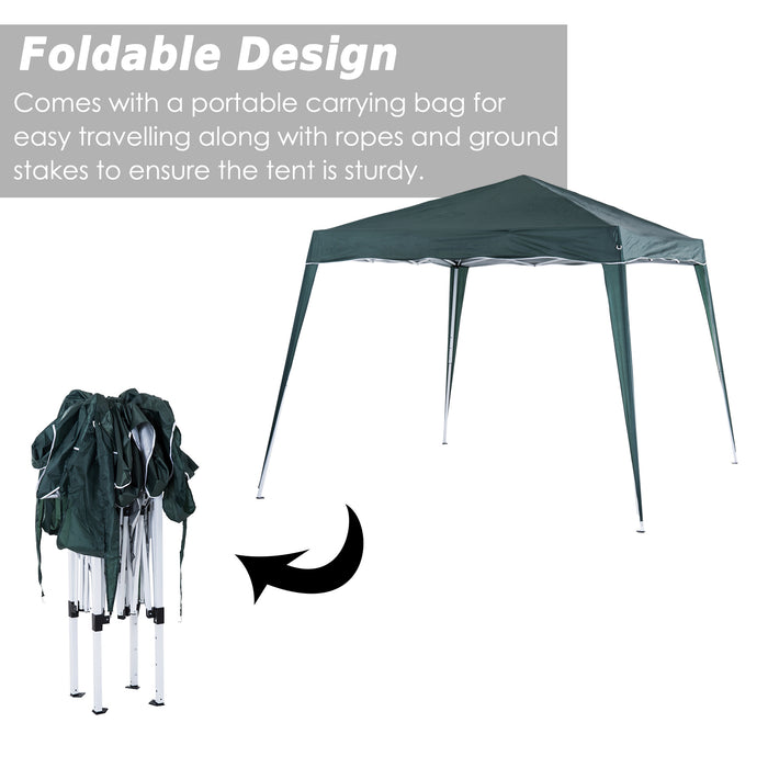 3x3m Green Pop-Up Canopy Tent - Waterproof & UV Protection Outdoor Shelter - Ideal for Parties, Events & Camping