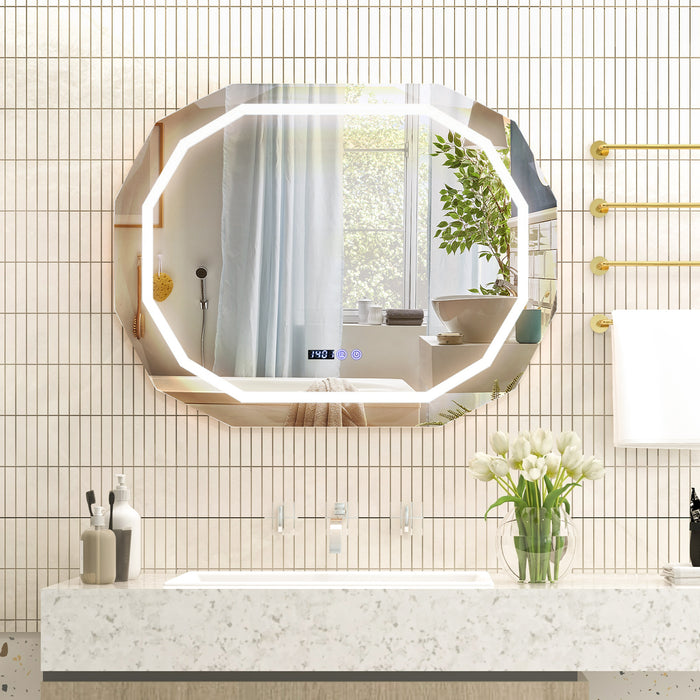 LED Bathroom Mirror with Anti-Fog Features - 3 Color Lighting Options - Suitable for Modern Bathroom Upgrades