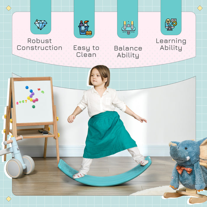 Kids Balance Wobble Board - Montessori Stepping Stone for Gross Motor Skills Development - Fun Preschool Toy for Ages 3-6 Years, Blue