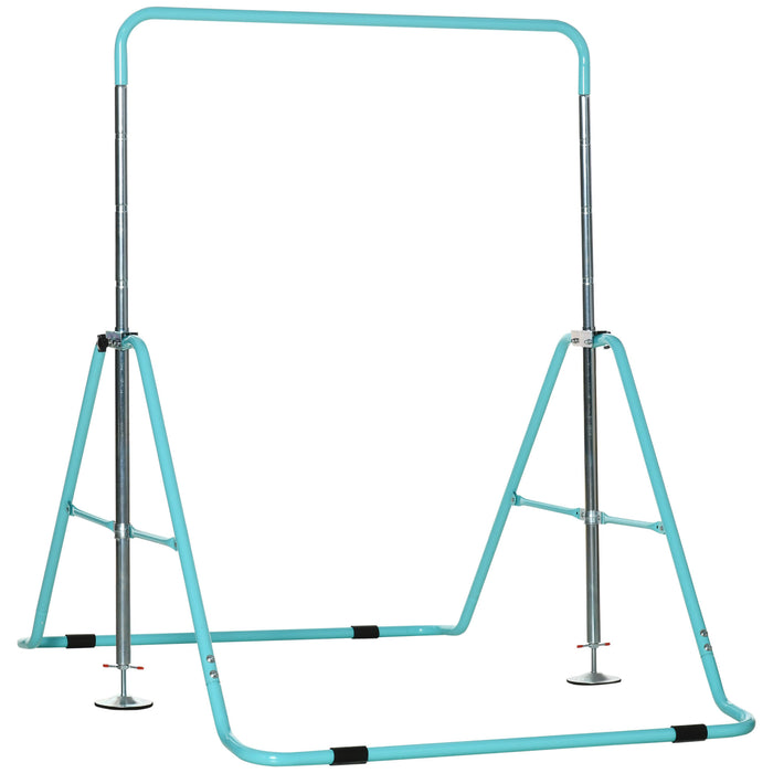 Foldable Kids Gymnastics Bar with Adjustable Height - Sturdy Horizontal Training Bar with Triangle Base - Perfect for Young Gymnasts at Home