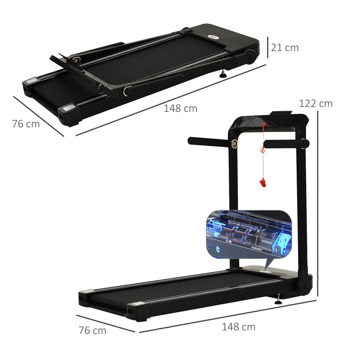 Motorised Folding Treadmill - 600W Power, Steel Frame, Compact Design - Ideal for Home Fitness and Space-Saving Exercise
