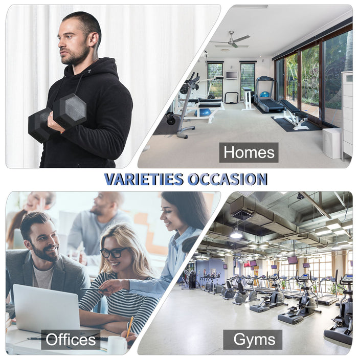 Rubber Hex Dumbbell Set - 2 x 15kg Portable Hand Weights for Strength Training - Ideal for Home Gym Workouts and Fitness Enthusiasts