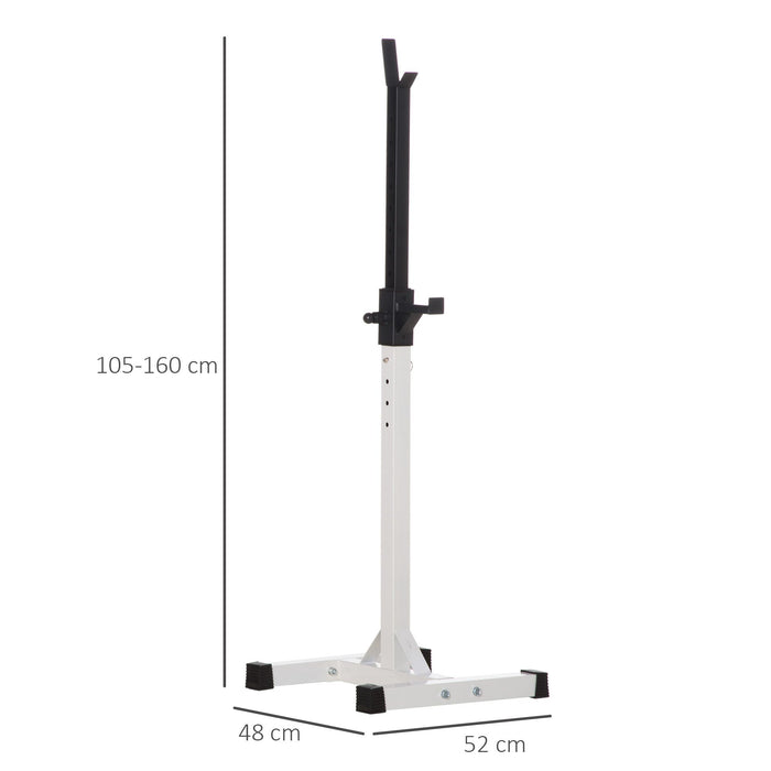 Heavy Duty Barbell Squat Stand - Adjustable Spotter Rack for Weightlifting - Ideal for Home Gyms and Fitness Enthusiasts