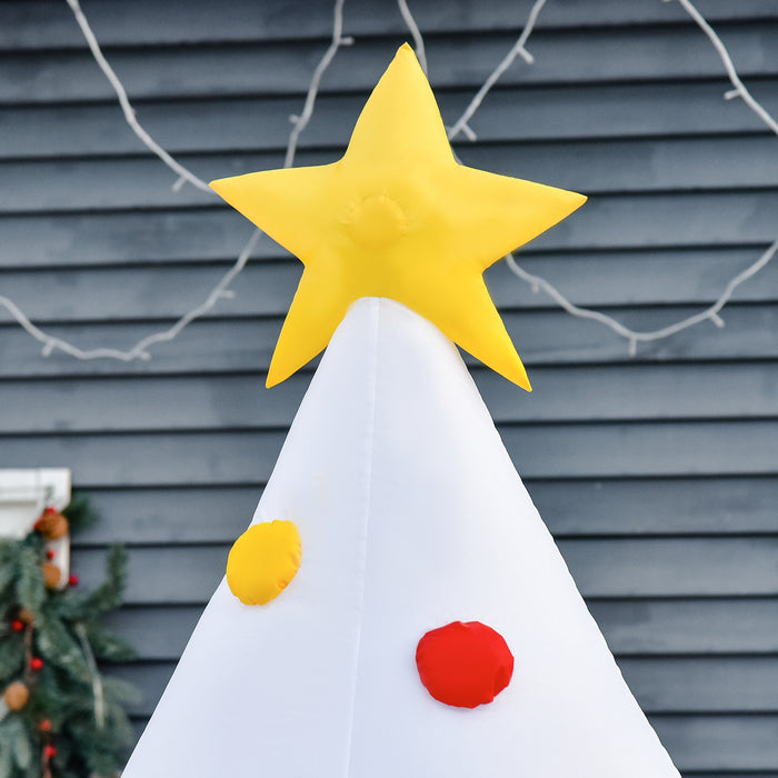 Inflatable 2.5m Christmas Tree with Star Topper - Multicolored LED Decorations, Indoor/Outdoor Holiday Display - Perfect for Garden, Lawn, and Party Decoration