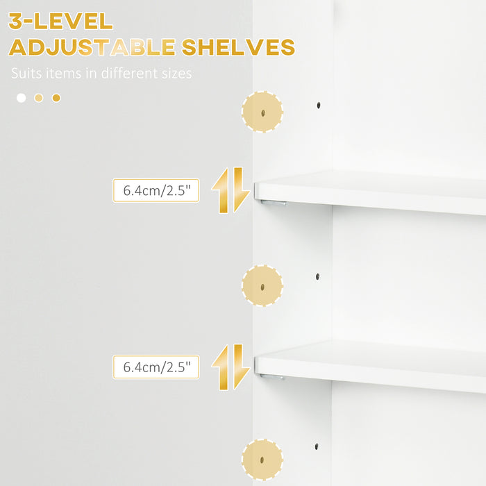 Over Toilet Wall-Mounted Cabinet - Versatile Bathroom Storage with Adjustable Shelves - Ideal for Hallways and Living Rooms