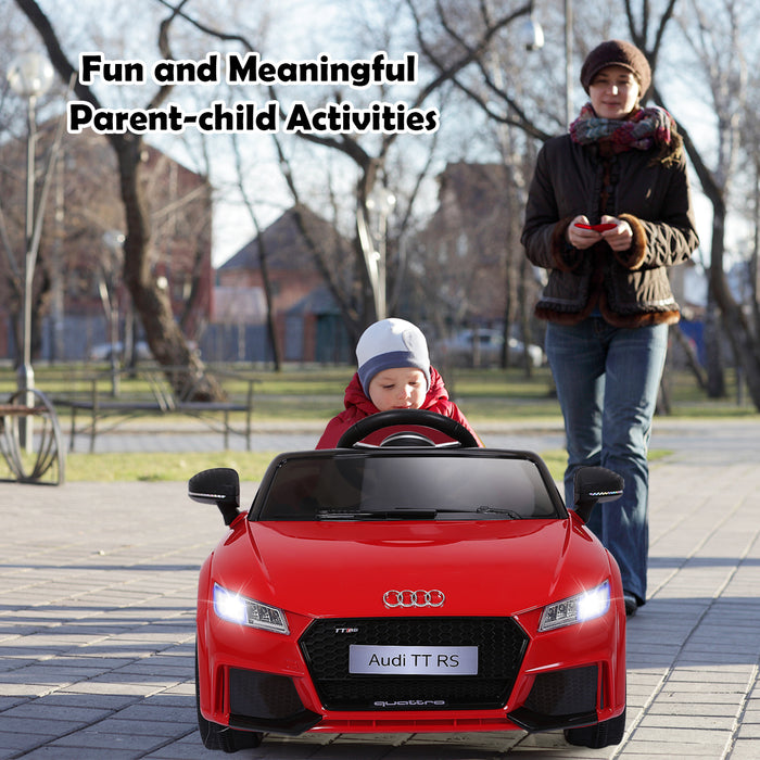 Audi TTRS Licensed Model - 12V Battery-Powered Vehicle with Dual Motors and MP3 Music - Perfect for Children's Outdoor Fun and Entertainment
