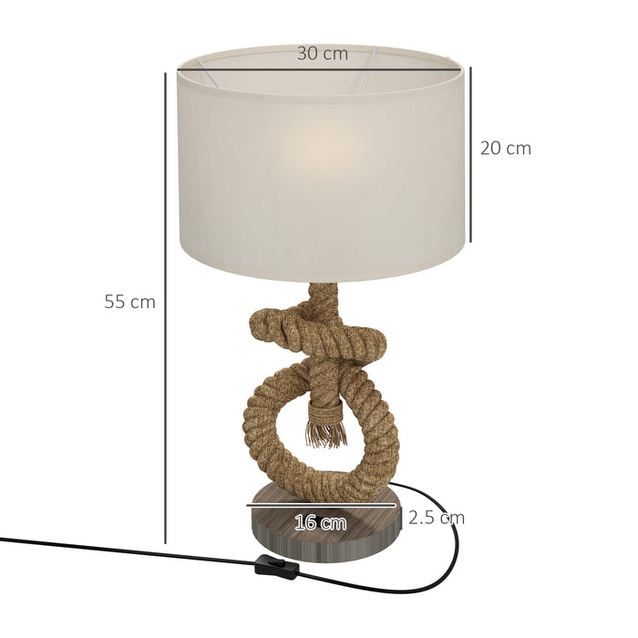 Nautical LED Table Lamp with USB Port - Stylish Desk Lighting Solution for Bedrooms, Living Rooms, Home Offices - Convenient USB Charging for Devices
