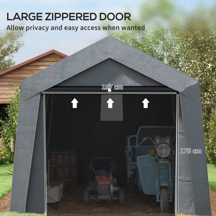 Waterproof 3x3m Outdoor Storage Tent - Heavy-Duty Portable Garden Shed with Ventilation Window - Ideal for Bike, Motorbike, and Garden Tools Protection