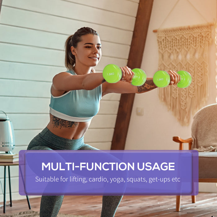 6KG Dumbbell Set - Home Gym Workout Weights for Full Body Training - Ideal for Men and Women Fitness Enthusiasts