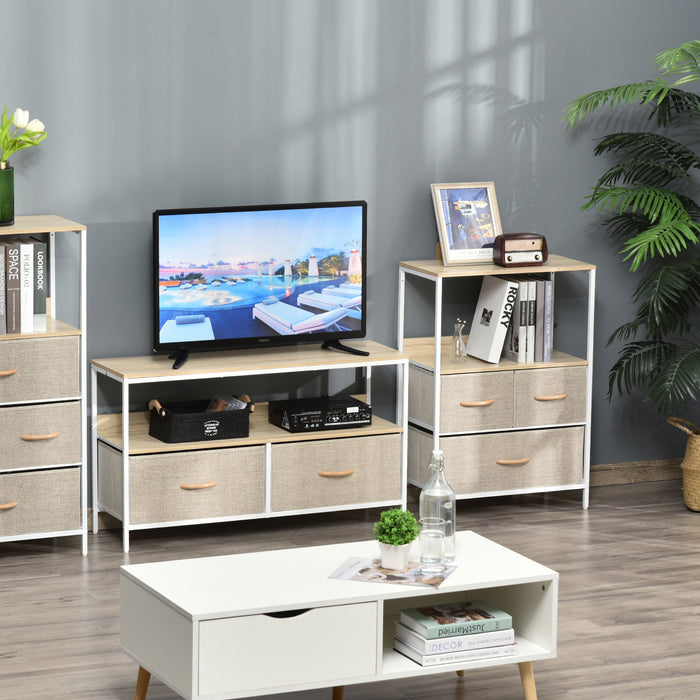 3-Drawer Fabric Storage Organizer - Bedroom and Living Room Chest of Drawers - Space-Saving Unit for Clothing and Essentials