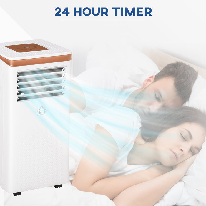 7000 BTU 4-in-1 Portable Air Conditioner - Cooling, Dehumidifying, Fan, Ventilation Functions with Remote - LED Display, Automatic Shut-Off System, Ideal for Small Rooms & Offices