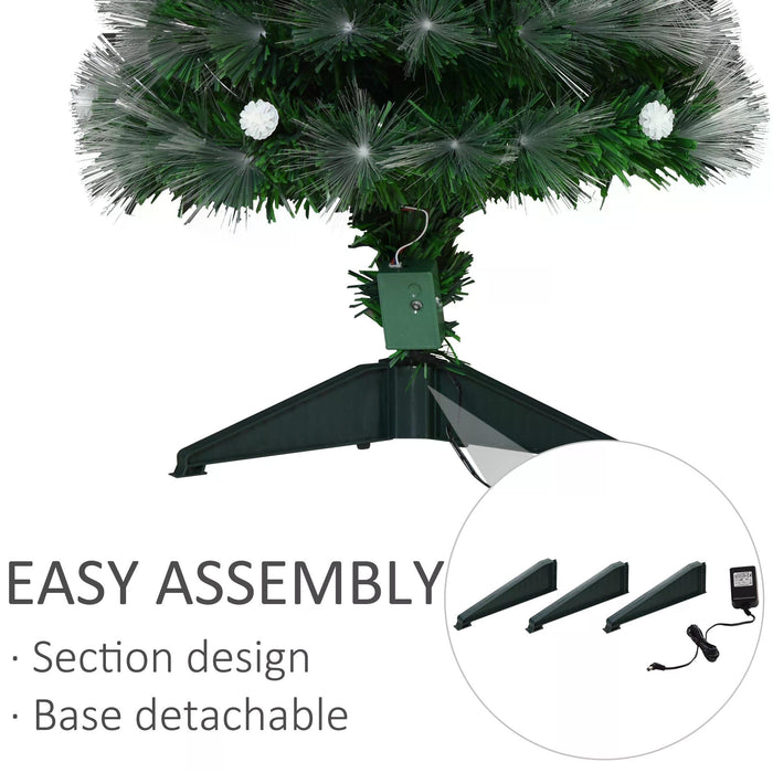 White Pre-Lit 3ft Christmas Tree with Star Topper - 90 LED Lights, Triangular Base, Full-Bodied Holiday Decor - Ideal for Small Spaces & Festive Home Ambiance