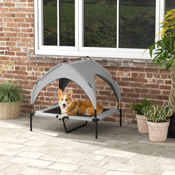 Elevated Dog Bed with Breathable Fabric - Durable Pet Cot with Washable Mesh for Cooling Comfort - Ideal for Medium to Large Canines, Home & Outdoor Use