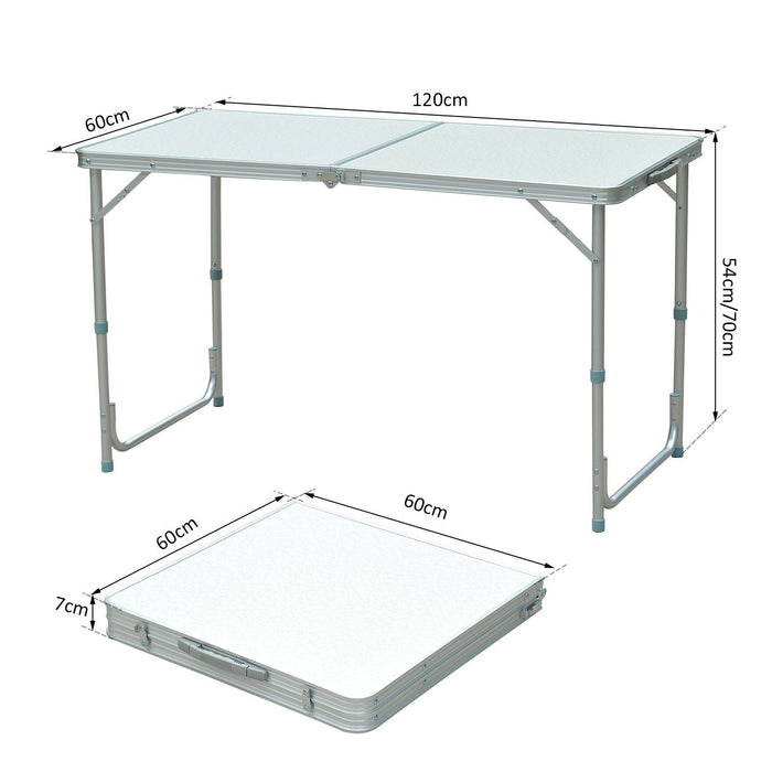 Aluminium Folding Table for Camping and Picnics - Sturdy Outdoor BBQ & Party Station - Ideal for Garden, Field, and Campsite Use
