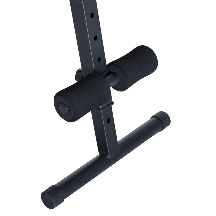 Heavy-Duty Sit-up Bench - Steel Frame with Black/Blue Padding - Fitness Enthusiasts and Core Strengthening Exercise