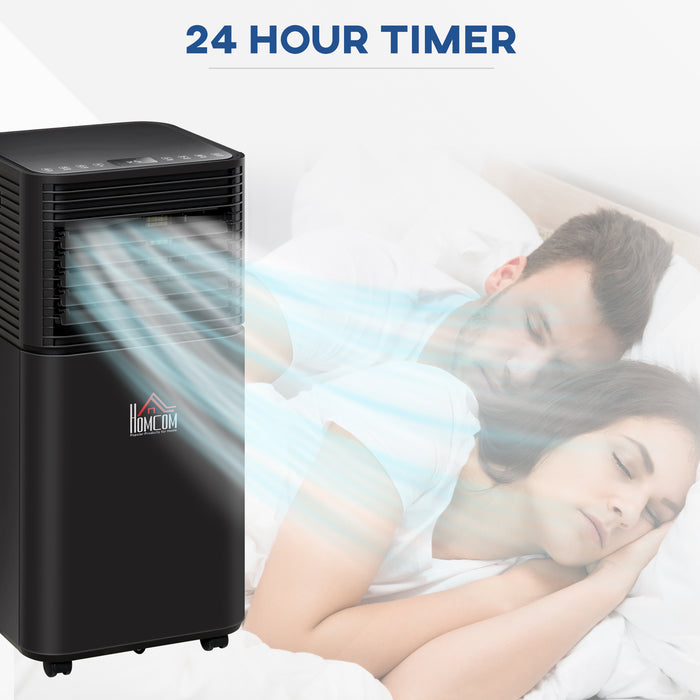 8000 BTU 4-in-1 Portable Air Conditioner - Cooling, Dehumidifying, Ventilating with Fan and LED Display - Includes Remote, 24Hr Timer & Auto Shut-Down for Home Comfort