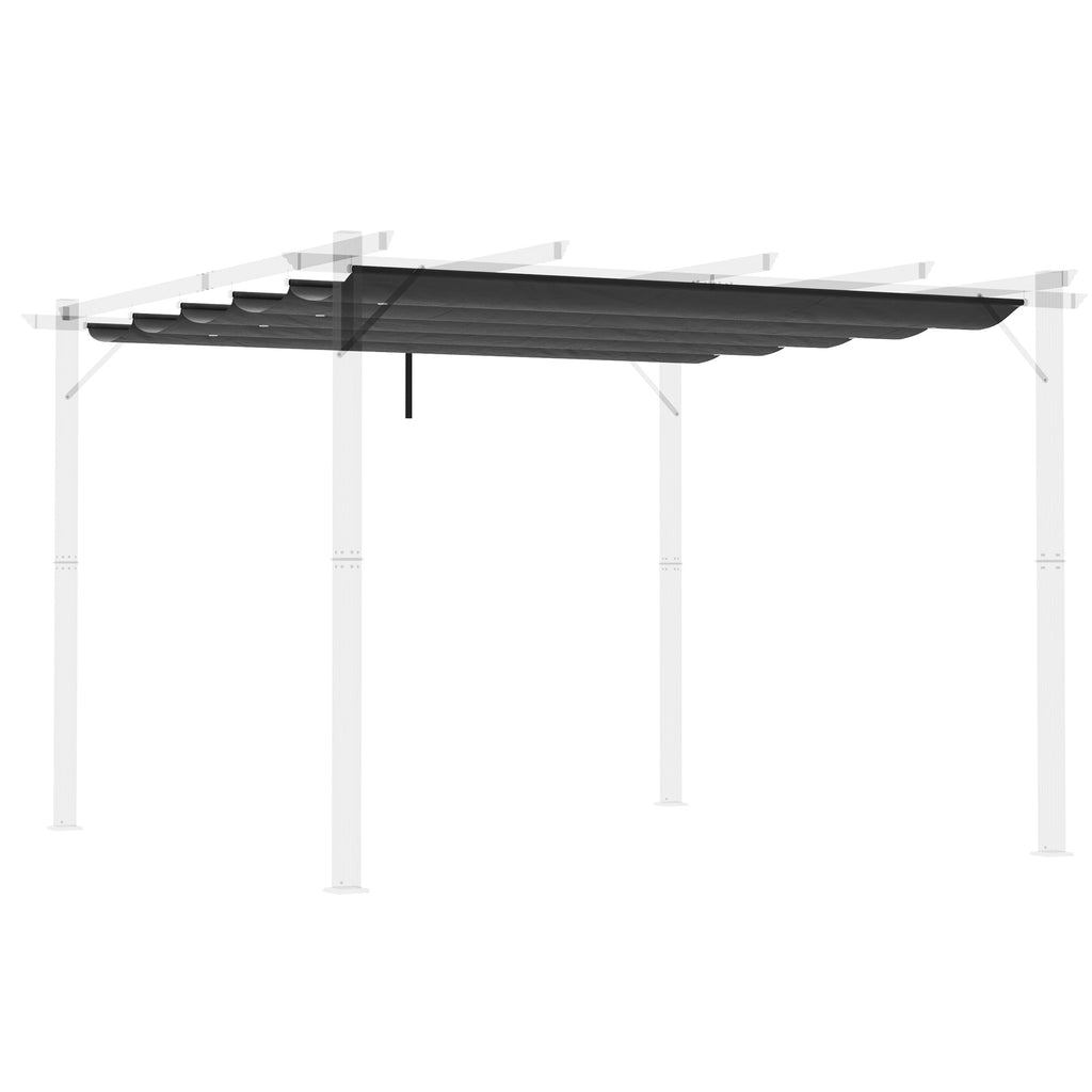 Retractable Pergola Canopy Cover - UV-Resistant Fabric for 3x3m Gazebo, Weatherproof Outdoor Shade - Ideal for Patio, Garden Enhancements