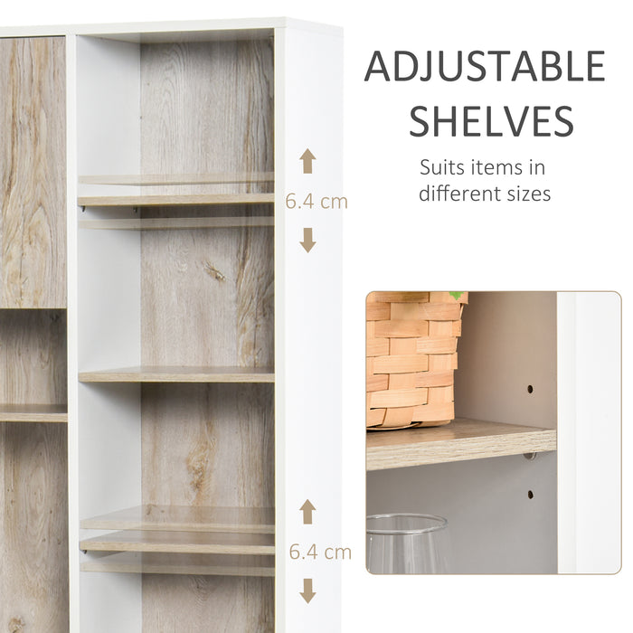 Storage Cabinet with Counter Top and Adjustable Shelves - Elegant Sideboard Unit with Drawers - Ideal for Dining Room and Living Room Organization