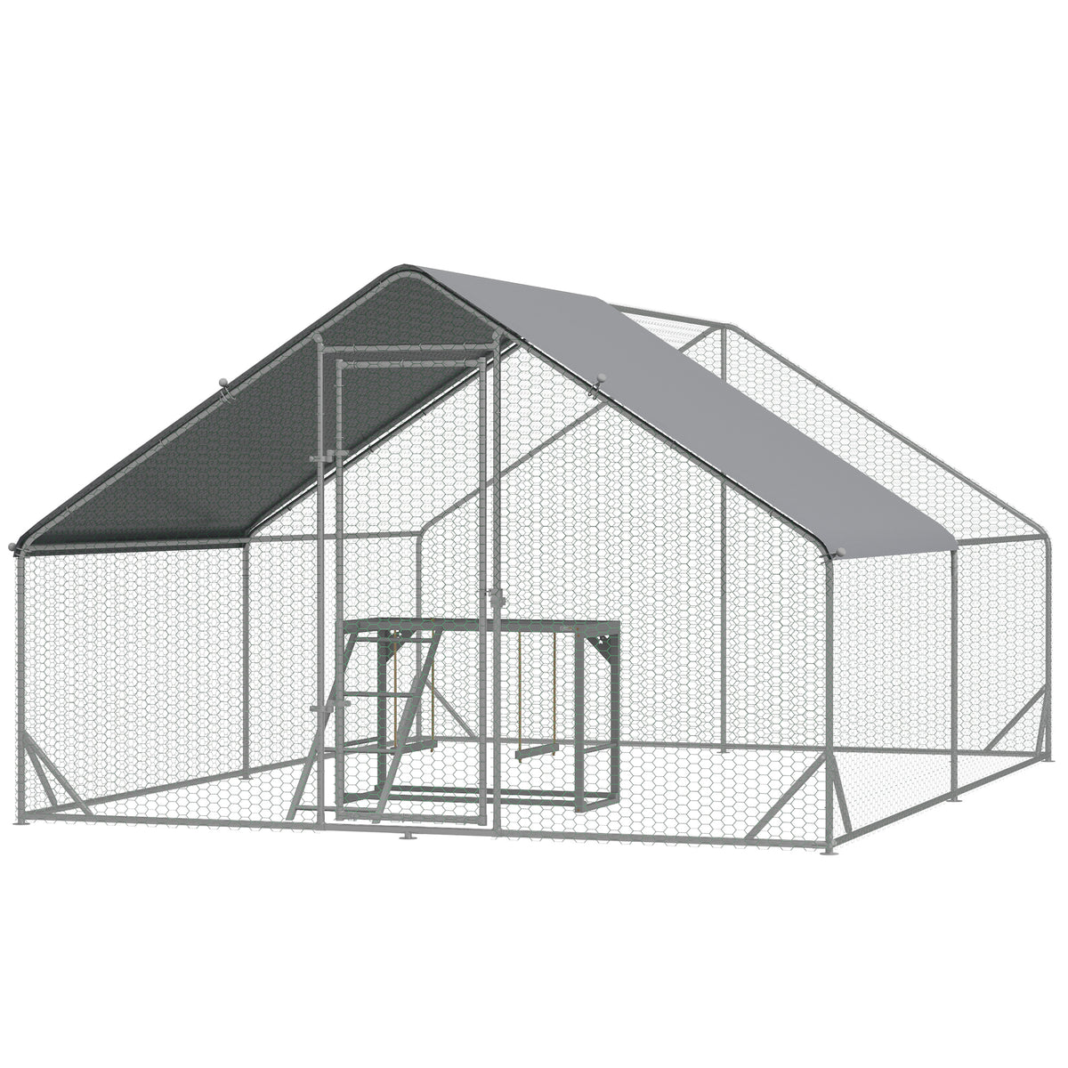 Outdoor Chicken Run 3x4x2m - Weatherproof Enclosure with Shelf — Shopsta UK