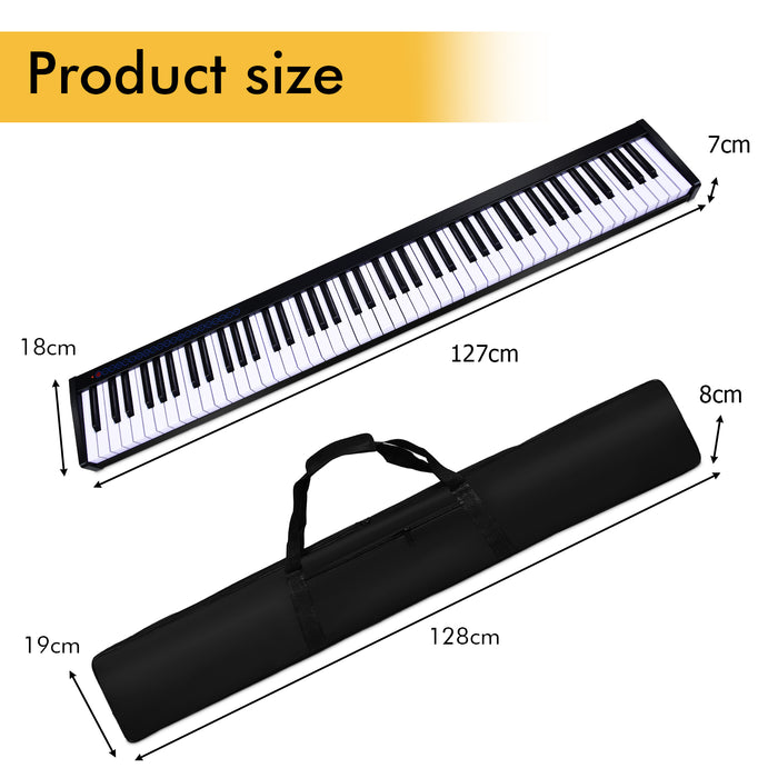 88-Key Portable Electronic Piano - Black, Kids Friendly, Perfect for Children Aged 3 and Above - Encouraging early musical skills development