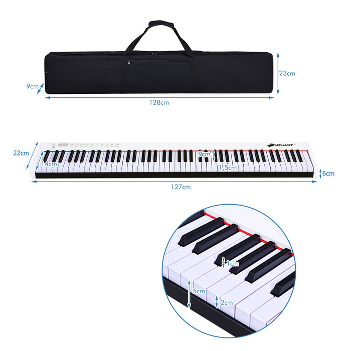 Portable Electric Piano - Full-Size Weighted Keyboard in Sleek Black - For Beginner to Intermediate Musicians Seeking Authentic Feel