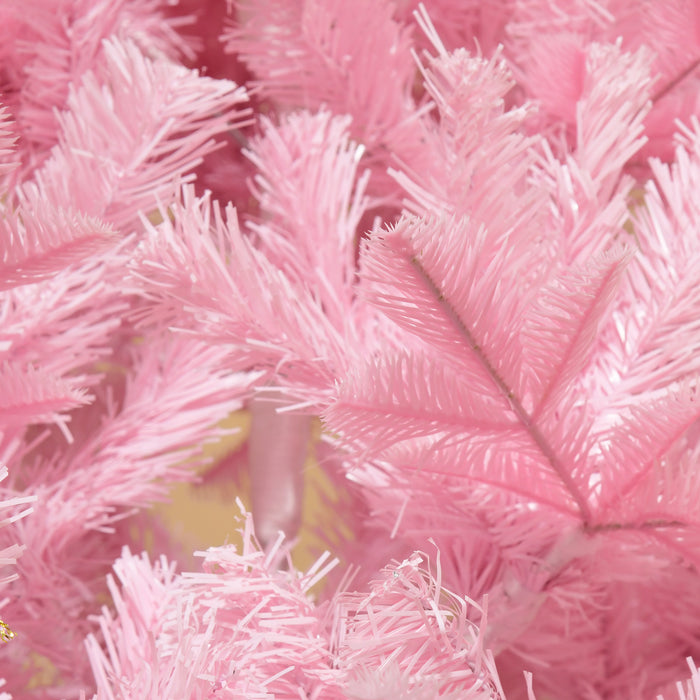 6FT Pop-up Christmas Tree - Artificial Holiday Decoration with Auto-Open Feature - Ideal for Home and Party Decor in Pink