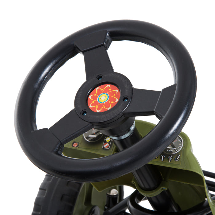 Pedal Go Kart Racer for Kids - Adjustable Seat with Braking System in Vibrant Green - Fun Outdoor Racing Ride for Children