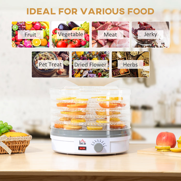 245W Electric Food Dehydrator - 5-Tier Dryer Machine with Adjustable Temperature Control for Various Foods - Ideal for Making Dried Fruits, Jerky, Veggies, Meats, and Pet Snacks