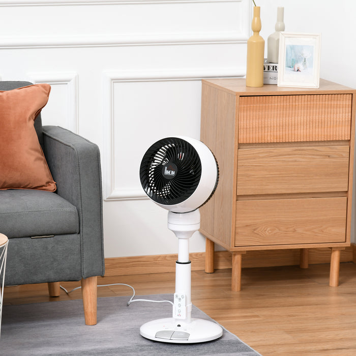 28'' Air Circulator Fan with Remote Control - 3 Speeds, 3 Modes, 70° Oscillation, 90° Vertical Tilt, Height Adjustable - Ideal for Home and Office Comfort in Black & White