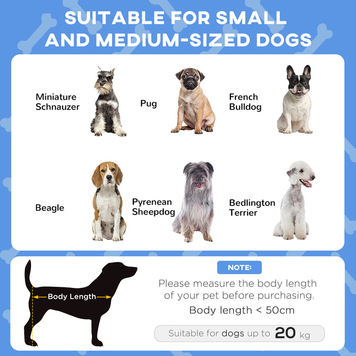 Elevated Dog Bed with Breathable Mesh - Durable Pet Cot with Non-Slip Feet, Easy Clean Fabric - Ideal for Small to Medium Dogs, 76x61x69.5cm, Dark Blue