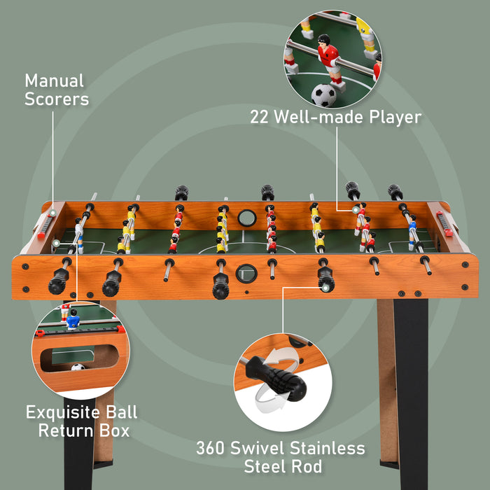 Soozier Foosball Table - Heavy Duty, 8 Rods, 84.5cm, Includes 2 Balls - Perfect for Arcades, Pubs, and Game Rooms