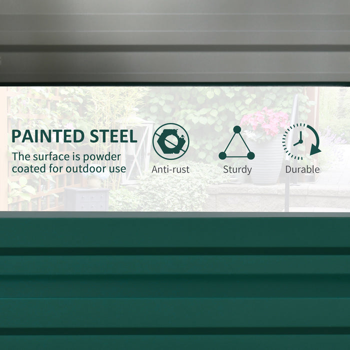 Galvanized Steel Raised Garden Beds - Durable Outdoor Planter Boxes for Herbs and Vegetables - Ideal for Patio, Backyard, and Balcony Gardening