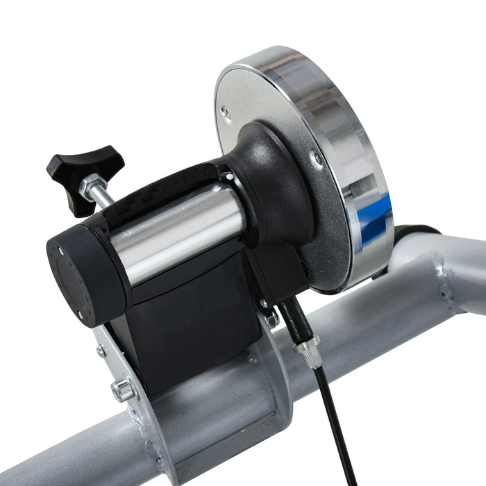 8-Level Steel Indoor Cycling Trainer - Stationary Exercise Bike Stand with Adjustable Resistance, Blue - Ideal for Home Cardio Workouts and Training