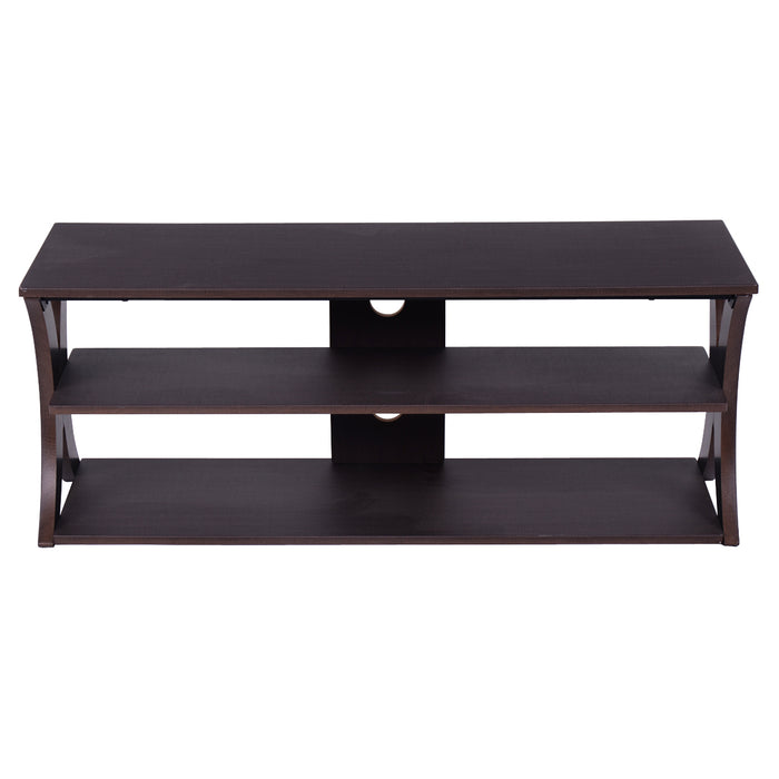 Open Storage Media Console Table - Living Room and Bedroom Furniture - Ideal for Organizing and Displaying Pertinent Media Items
