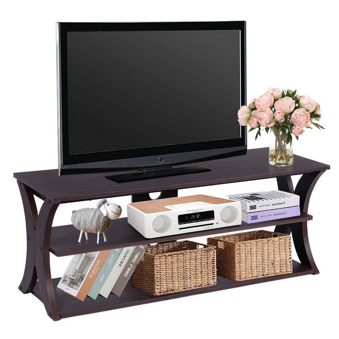 Open Storage Media Console Table - Living Room and Bedroom Furniture - Ideal for Organizing and Displaying Pertinent Media Items