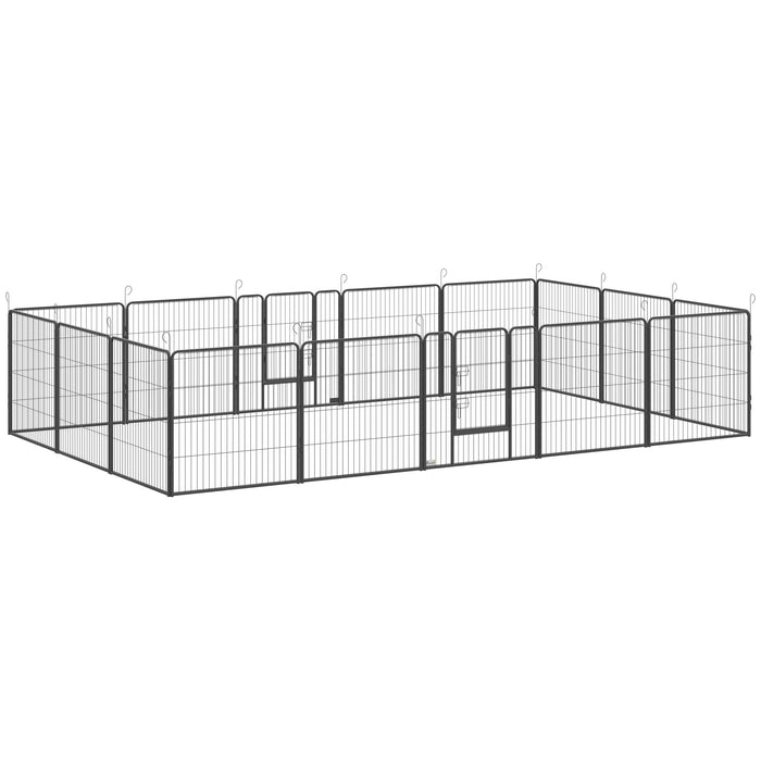 Heavy Duty 16-Panel Puppy Playpen - Safe Confinement for Small to Medium Dogs, Suitable for Indoors and Outdoors - Ideal for Training and Exercise in a Controlled Environment
