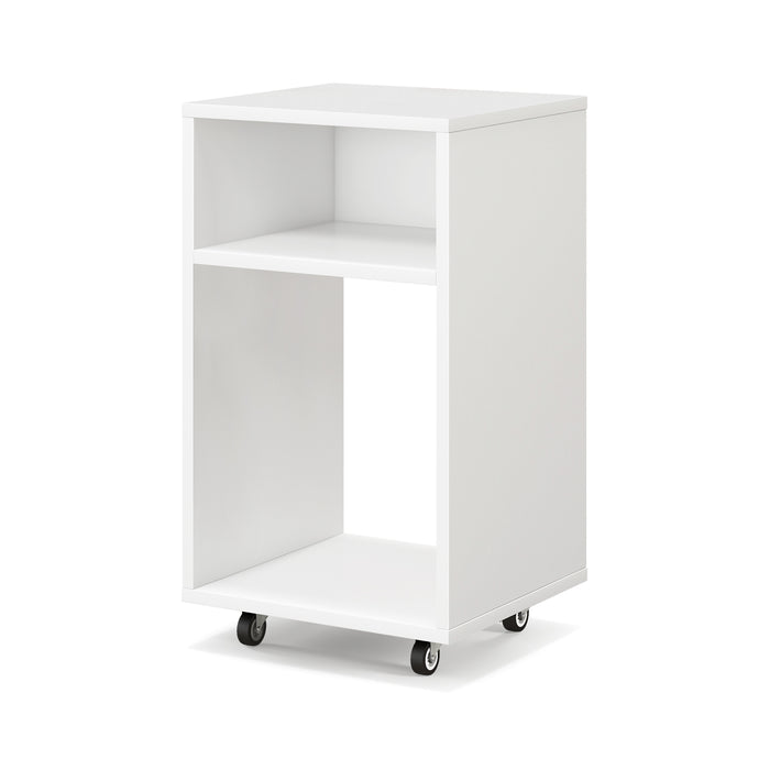 Mobile Rolling - Vertical File Cabinet with 2 Open Shelves - Ideal for Office Organizing and Storage Solution